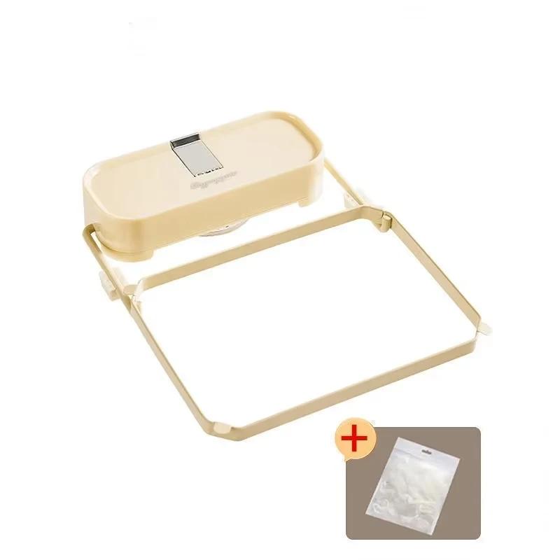 1pc Kitchen Sink Filter Drainage Rack With 50pcs Fiter Mesh Foldable Trash Strainer Holder Garbage Net Shelf For Sink Accessory