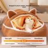 Comfortable Warm Soft Small Pet Bed Portable Cozy Enclosed Cat Bed Mat Deep Sleep Pet Supplies Pet House Kennel Habitats Basket