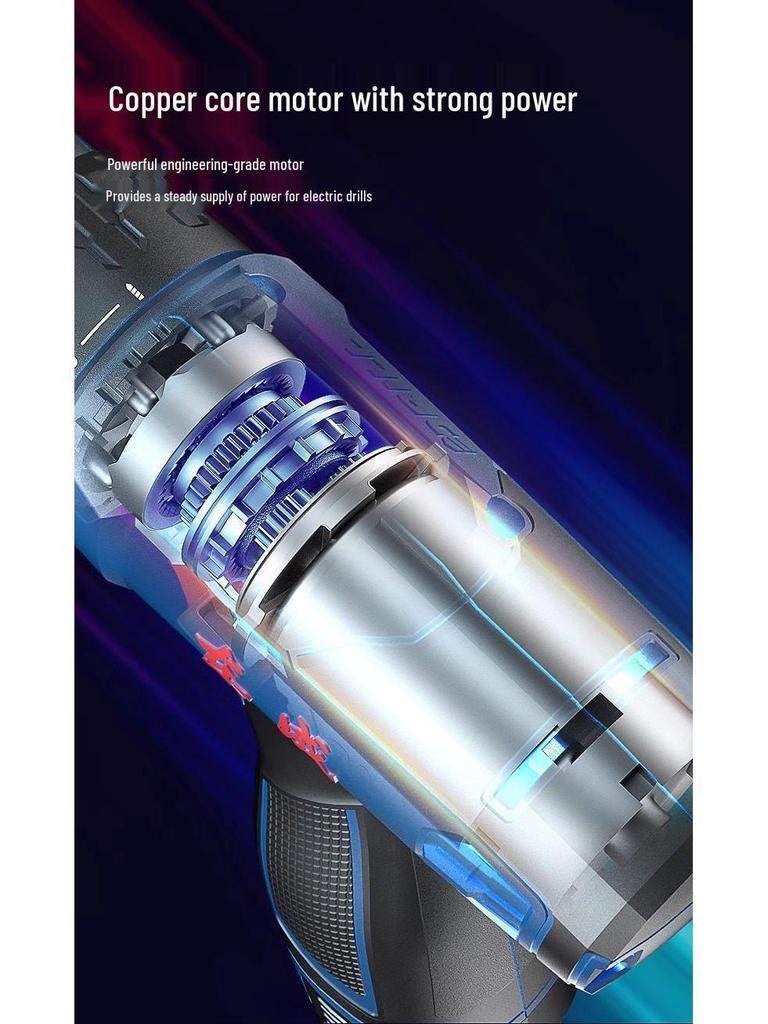 Dongcheng Brushless Rechargeable Lithium Drill: Electric Drill, Screwdriver, Impact Drill, Wrench, and Flashlight.