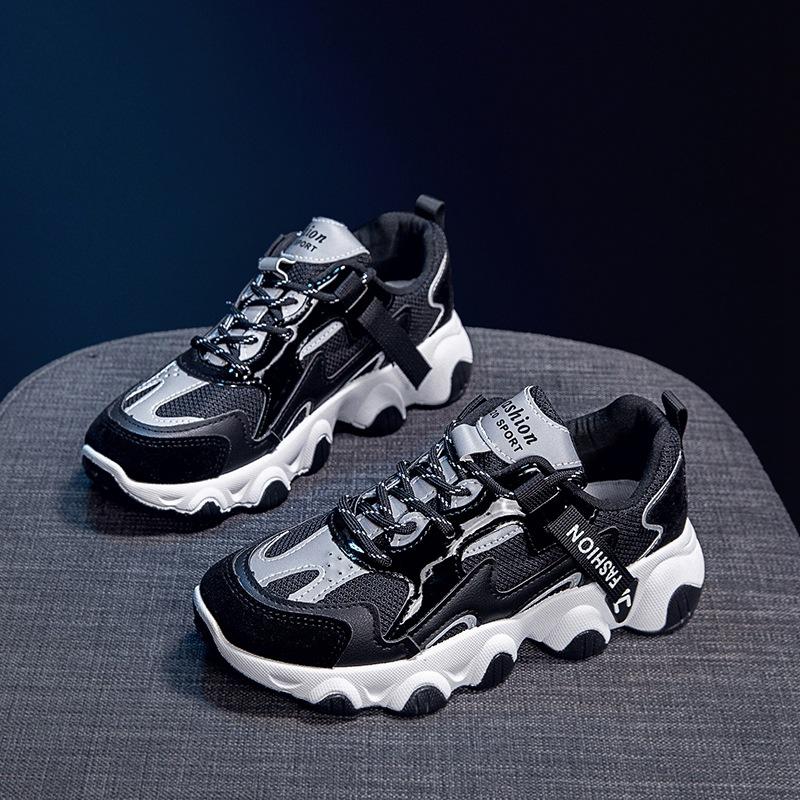 Dad shoes children's spring and autumn 2025 new women's shoes are popular, breathable and versatile casual shoes thick-soled little white sports s