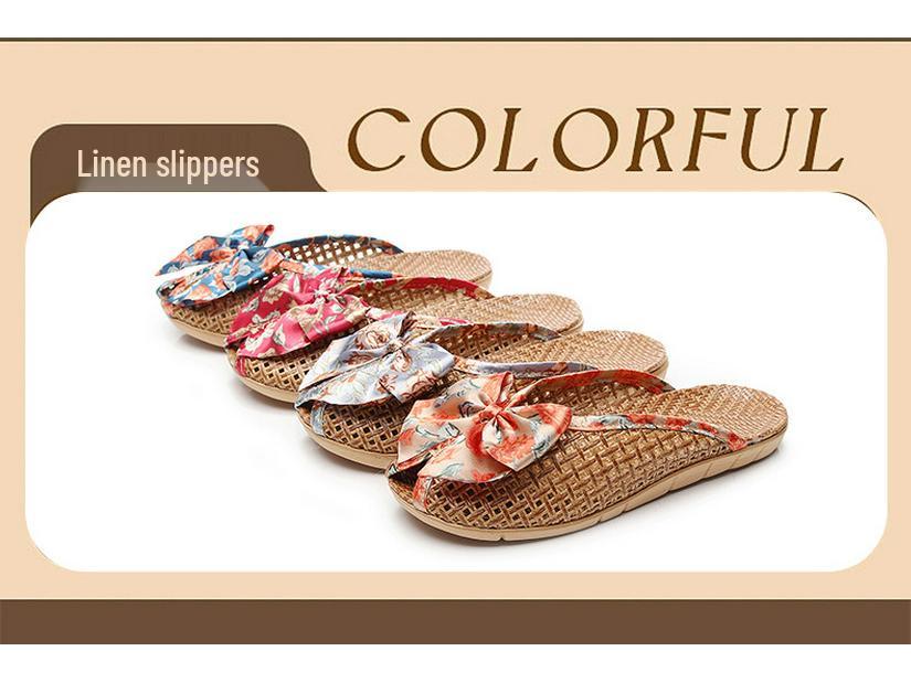 Rattan Summer Slippers: Breathable Indoor Footwear for Men & Women