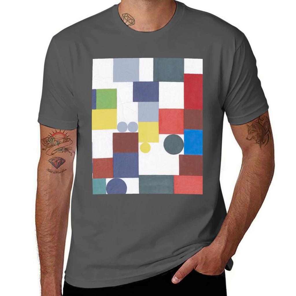 Composition With Tetragons Rectangles And Circles Congruent TaeuberArp TShirt Summer Fashion Casual Tee Shirt TShirt