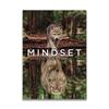 1pc frameless Canvas  MINDSET IS EVERYTHING Motivational Poster Lion Tiger Wolf Animal Wall Art Canvas  Print fo