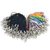50PCS Black Strap Charm Cord Lanyard Lariat Strap Cords Lobster Clasp Rope Keychains Hooks Mobile Set Charms Jewelry Accessories