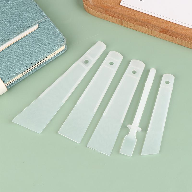 5 Stück Lederabzieher Gummierbrett DIY Handgefertigte Lederwerkzeuge PP Praktisches Klebezubehör für Leder