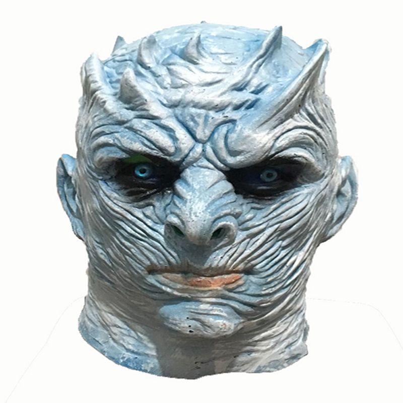 Atemberaubende Game of Thrones Weiße-Wanderer-Latexmaske für Kostümpartys des Nachtkönigs