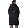 Li-Ning Fitness Series Solid Color Long Removable Hooded Down Jacket Men Outerwear Black AYMT347