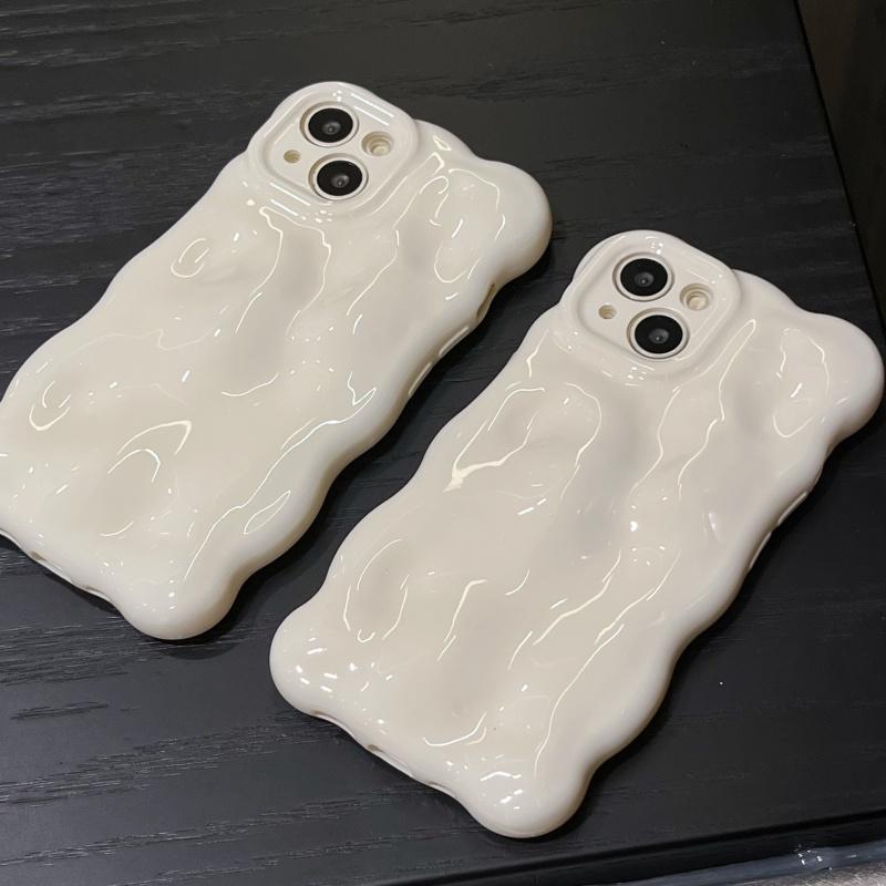 Glossy 3D Bubble Wave Pattern Phone Case For For Iphone 16 15 14 13 12 11 Pro Max 16 Pro Aesthetics Soft Shockproof Back Cover Funda