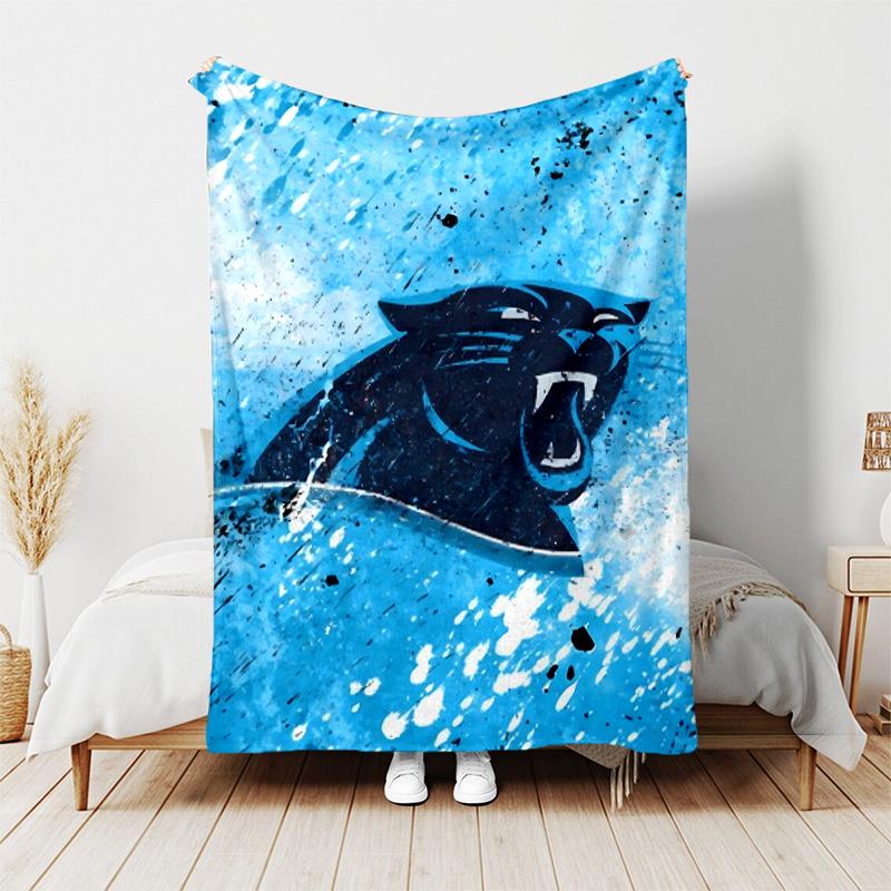 1pc Blanket - Carolina Panthers Print Design, Lightweight Blanket for Sofa, Bed- Soft &Warm, Gift for All Seasons