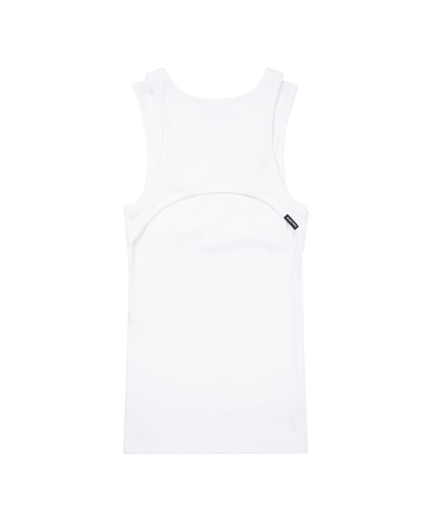 AAKAM Back Layered Sleeveless (White)