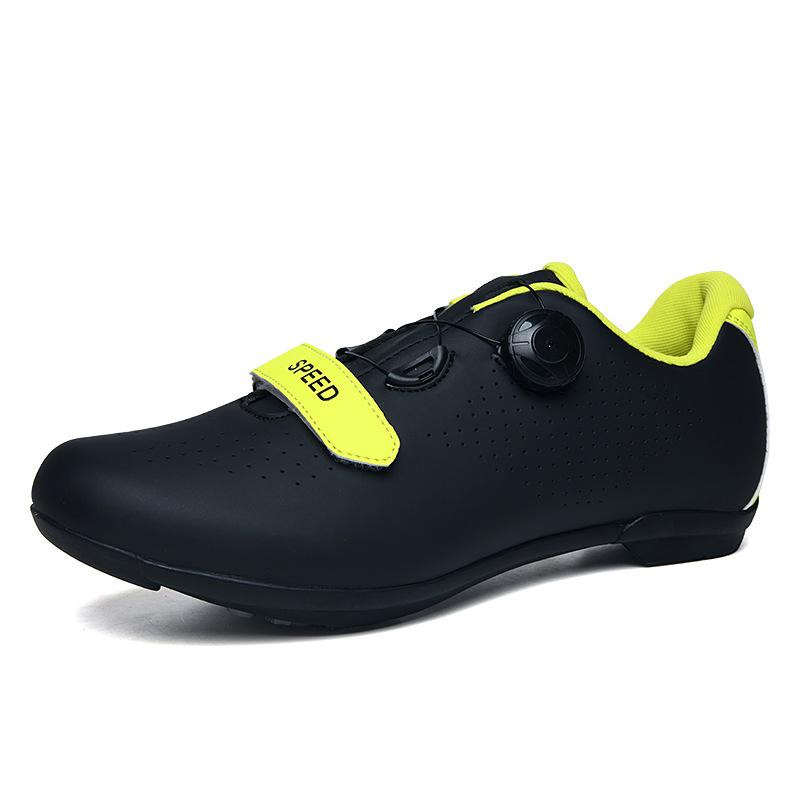 QX2001 Men's Women's Cycling Shoes With Low Cut Mountain Locks Road No Locks. Large Size Rotating Buckle Leather Surface