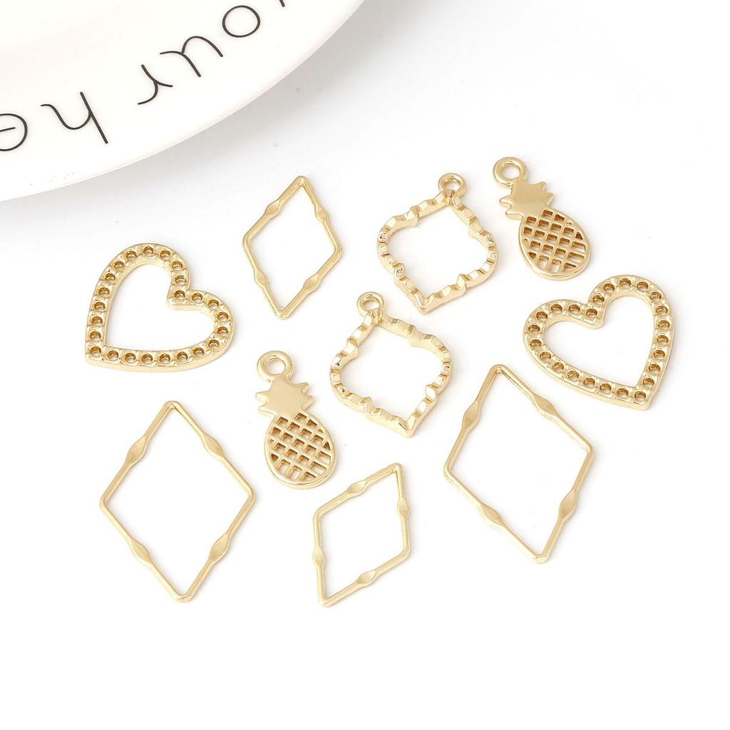 10Pcs Pick Style Plating Gold Alloy Pendants For Jewelry Component Making DIY Earring Neckmace Bracelet
