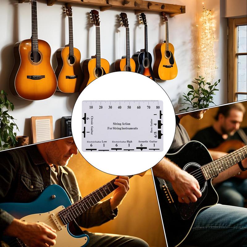 String Action Ruler Gauge Guitar Repairing Tool for Luthier Fit Professional Electric Guitar Parts for Guitar Ukulele Bass
