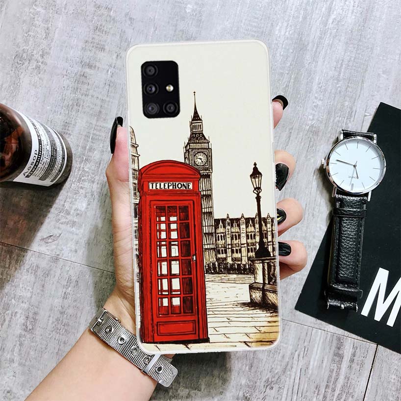 

Чехол для телефона с флагом Лондона, Великобритании и Англии для Samsung Galaxy A12 A22 A32 A42 A52 A72 A51 A71 5G A41 A31 A21 A02S M12 M21 M31 Samsung A72