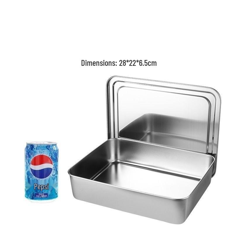 Stainless Steel Condiment and Ingredient Storage Box Set with Lids