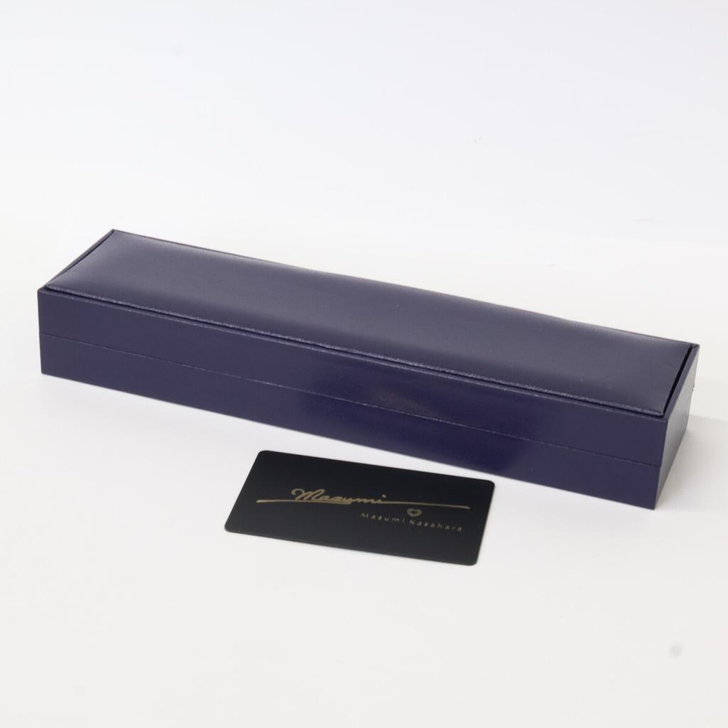 K18WG [Excellent Condition] Masumi Kasahara K18WG D0.45 0.75 Diamond/Sapphire Heart Necklace White goldUsed