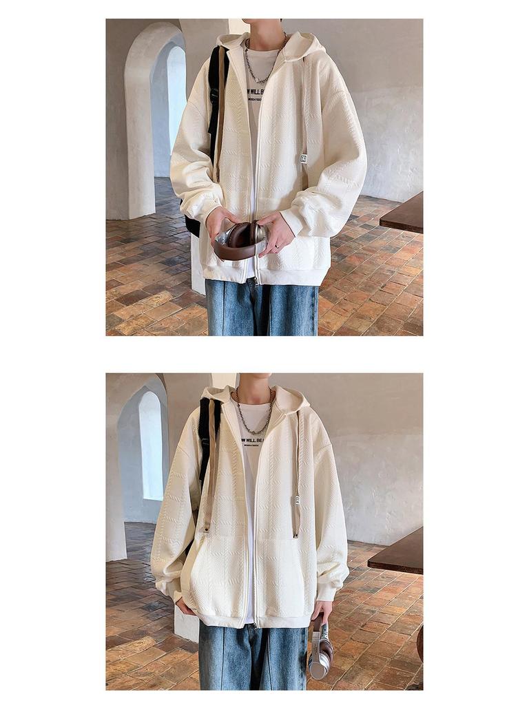 Men's Plus Size Plaid Hooded Cardigan Sweatshirt Jacket - Autumn/Winter 2025 Fashion