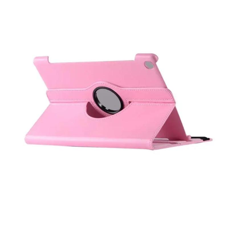 Pour Huawei MediaPad M5 Lite 10 BAH2-W19/L09/W09 Étui en Cuir PU pour Tablette Housse Pliante Motif Litchi pour MediaPad M5 Lite 10.1 pouces M5 lite 10 rose