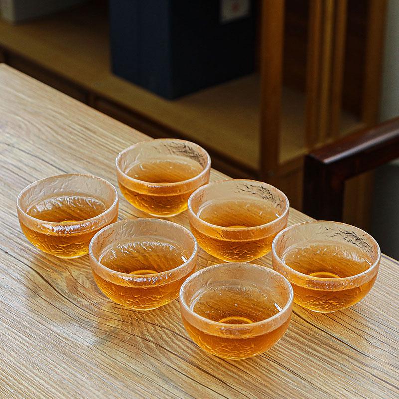 Thickened, heat-resistant glass tea cup for home use – transparent, Gongfu style, ideal for tea tasting. Large host cup, perfect for enjoying tea.