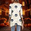 Women's Casual Halloween Print Top, Loose Fit Three-Quarter Sleeve