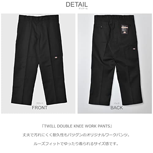 Dickies Men's Twill Double Knee Work Pants, Size 85283 (JP, Size 28, Size 04, Charcoal, 32-inch Inseam) [Parallel Import]