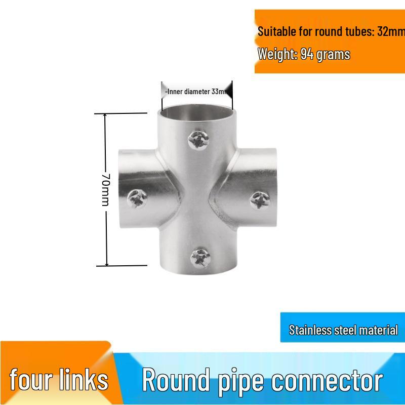 25 Snap-On Stainless Steel Pipe Connectors for Greenhouse Clamps