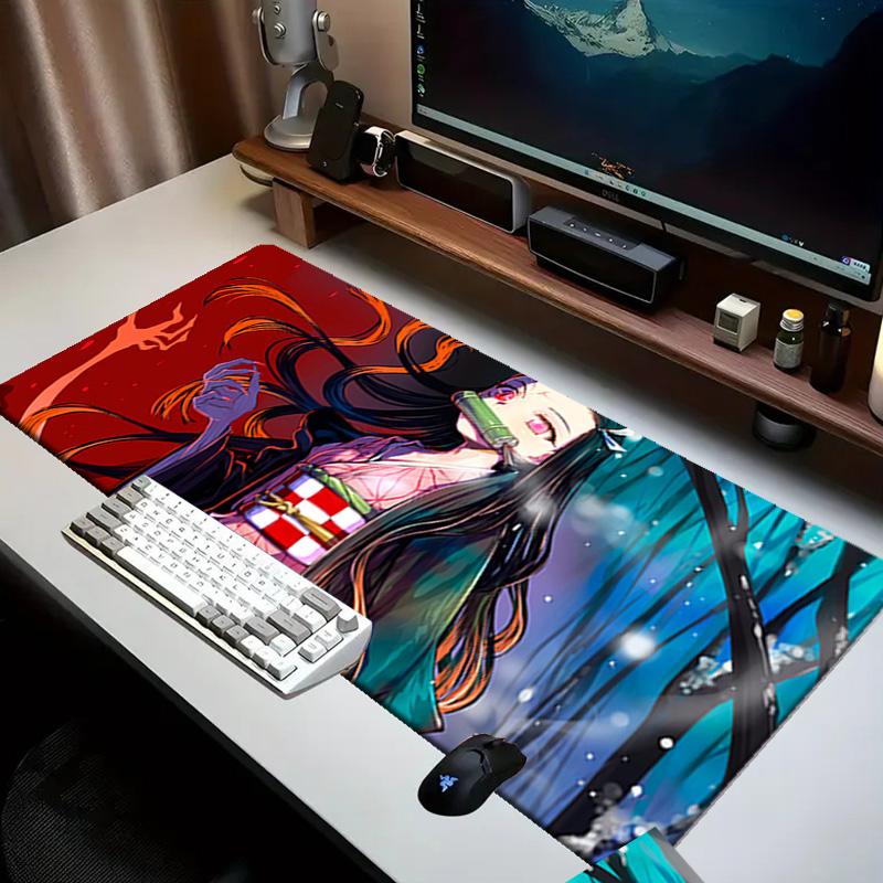 Nightmare Nezuko Slayer Mouse pad Office Desk Mat, Gaming Mouse Pad Mousepad, keyboard pad,Heavy-Duty Non-Slip Rubber Backing, Gift
