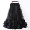 2024 European & American Summer Fashion: Women's Lace Mesh Puffy Skirt with Large Swing