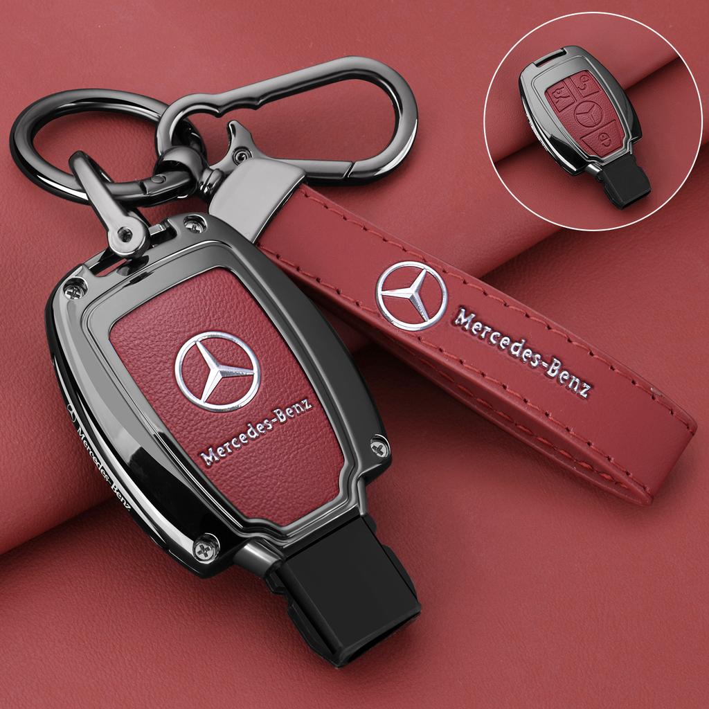 Car Zinc Alloy Key Case Bag Metal Key Shell For Mercedes-Benz A B C E G S V Class GLA GLC GLE GLK Vito Sprinter SL SLK Viano ML