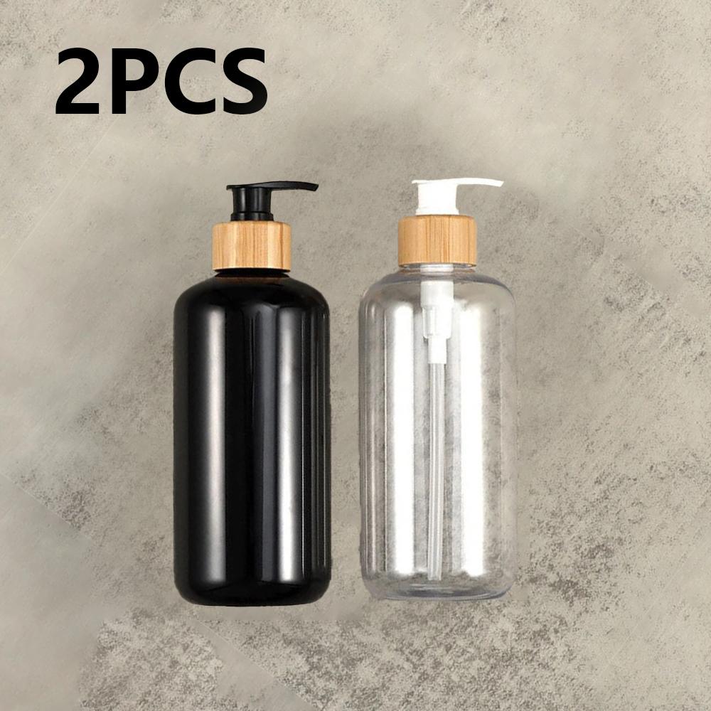 500ML Shower Gel Bottle PET Gold Silver Rose Gold Black Transparent Two-piece Shower Gel Bottle Household Bathroom Supplies