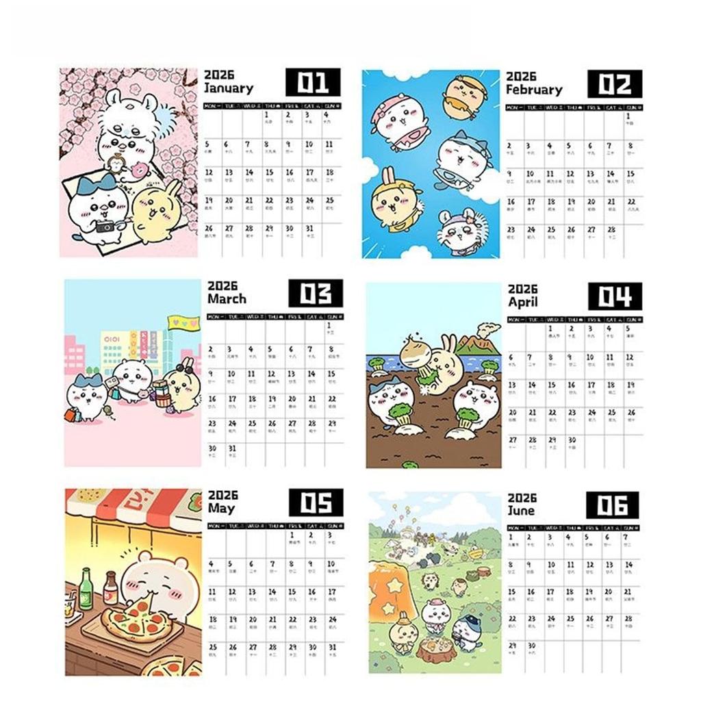 Chiikawa 2026 Desk Planner Moe Office Commemorative New Student Christmas New Gift for Unofficial [SDCADQ] Calendar, Calendar, Calendar, Goods,