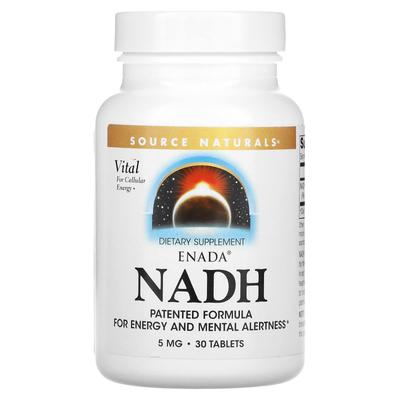 Source Naturals, ENADA NADH, 5 mg, 30 comprimidos
