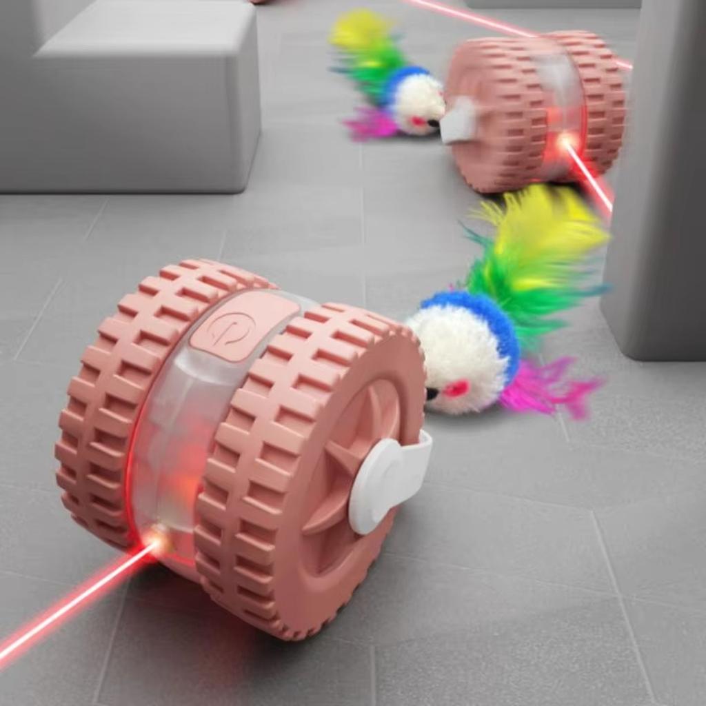 Interactive Ball Automatic Toy with Mouse Tail for Cats