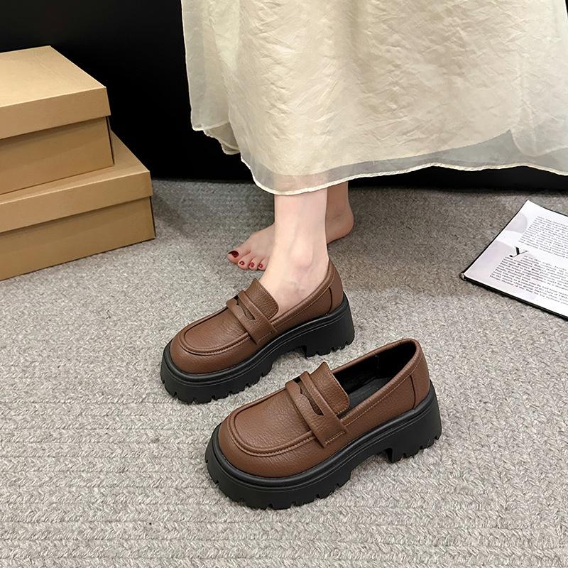 Fashion Womens Loafers Shoes Autumn Round Toe Casual Female Sneakers Flats Slip-on Clogs Platform Fall Summer Comfortable Big Size Dress