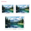 2D flat surface, 1 large landscape mountain lake forest banner - made of UV-printed durable polyester fabriczyc