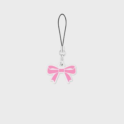 Pink Mini Ribbon Phone Strap