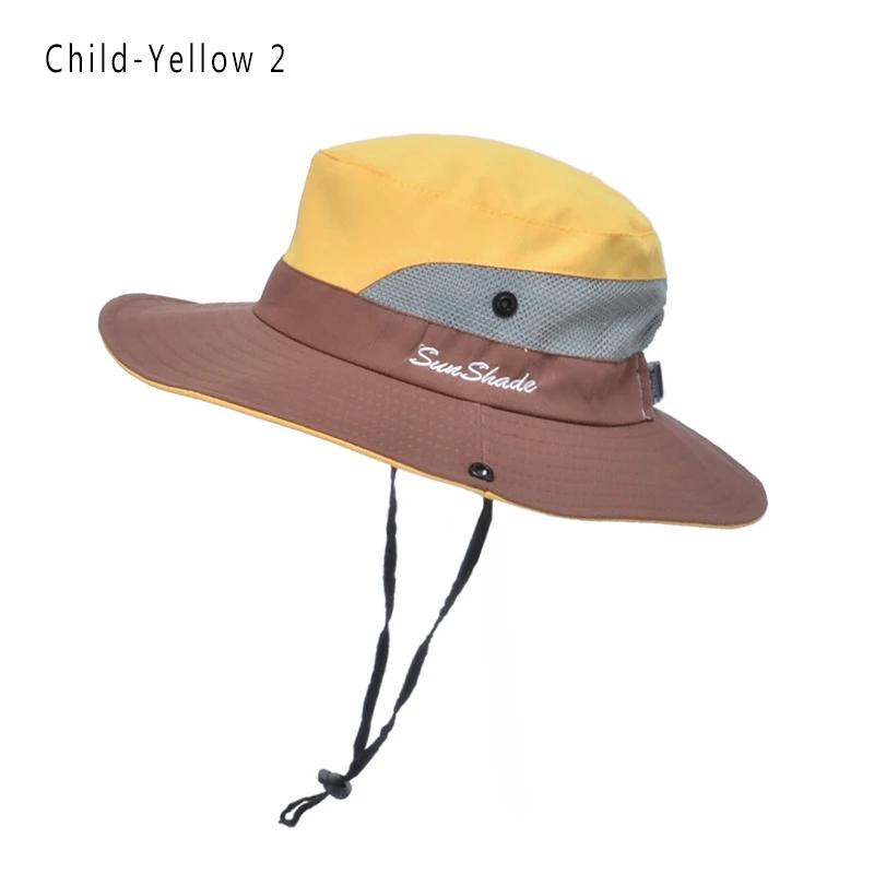 Summer outdoor sun hat, children s fisherman hat, sun protection sun hat, pure cotton breathable campus Caps