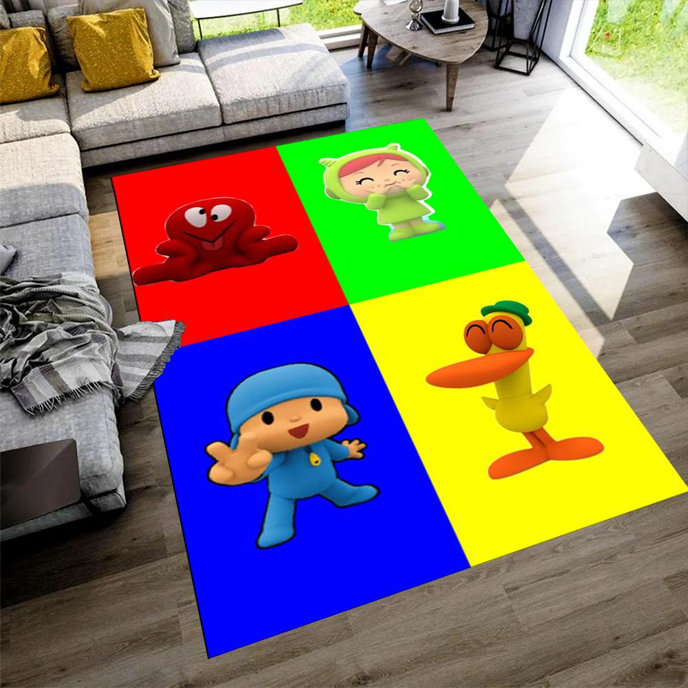 Pocoyo Carpet Suitable for Dormitory Living Rooms Game Room Hallway Anti-slip Rug Decorate Offices Perfect Gift for Friends & Family