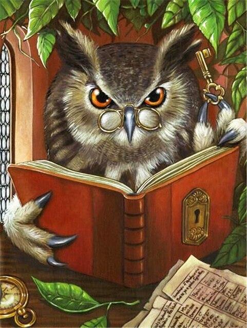 5D DIY Diamond Painting Owl Diamond Embroidery Animal Needlework Cartoon Cross Stitch Kits Mosaic Art Child Room Decor