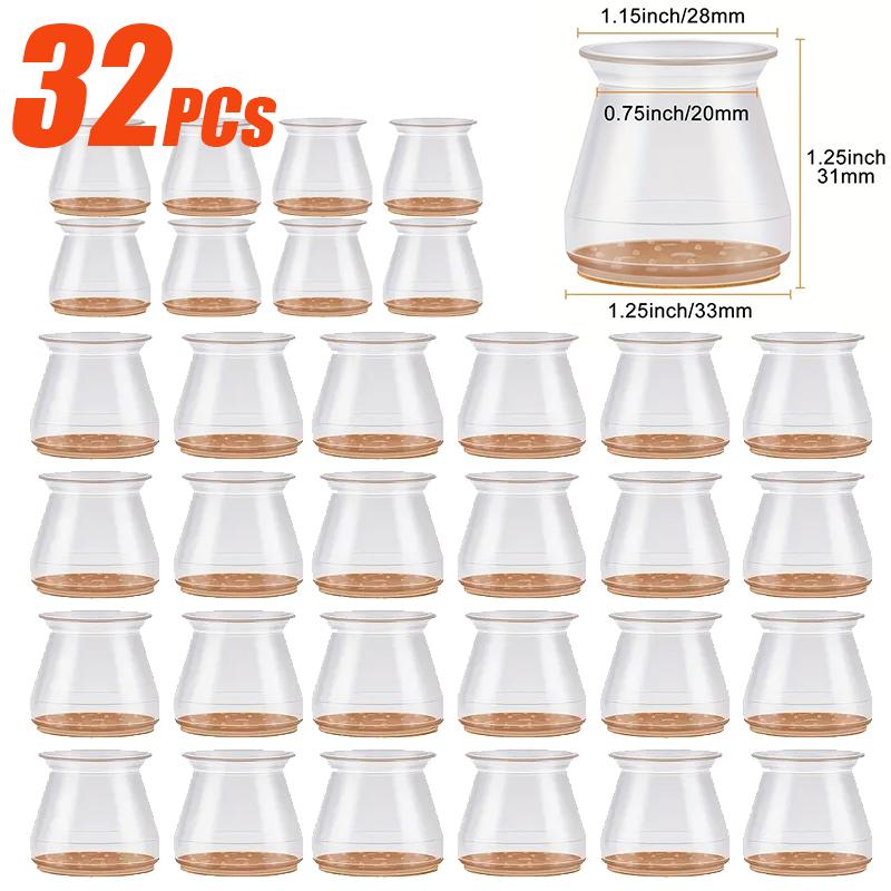 4~32PCs Chair Leg Floor Protectors Rubber Feet Protector Pads Furniture Table Socks Plugs Cover Furniture Feet Reduce Noise