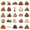 50 Waterproof Cartoon Poop Prank Stickers for Luggage, Scooter, Computer, or Tablet Decoration