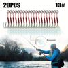 Set of 20 Fishing Assist Jigs with Barbed Hooks, Suitable for Slow Jigging And Fishing, Available In Four Sizes (9, 11, 13, 15).