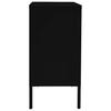 vidaXL Sideboard Schwarz 75x35x70 cm Stahl und Hartglas