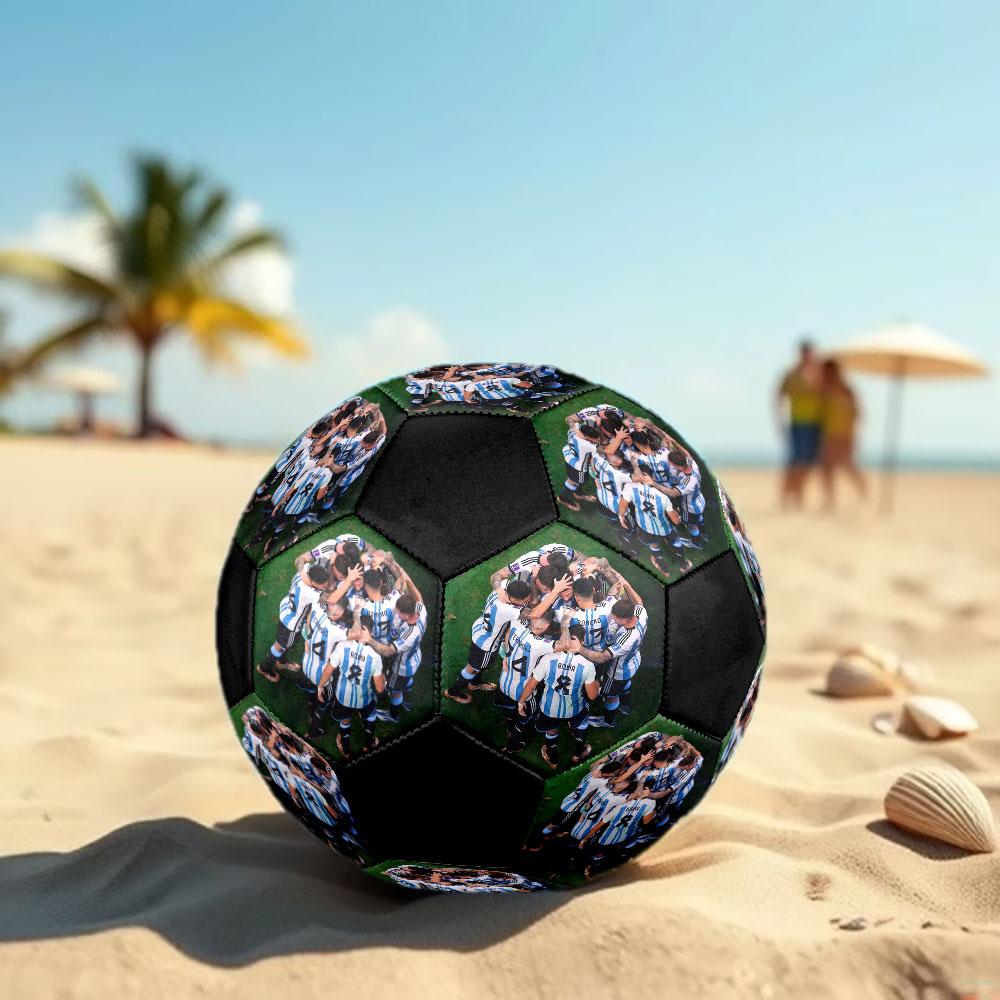 Pallone da calcio ufficiale dell'Argentina, Taglia 5, Cucito a macchina in PVC, Resistente e ad alto rimbalzo, Adatto a tutte le età, Merchandising per tifosi, per partite e uso all'aperto.