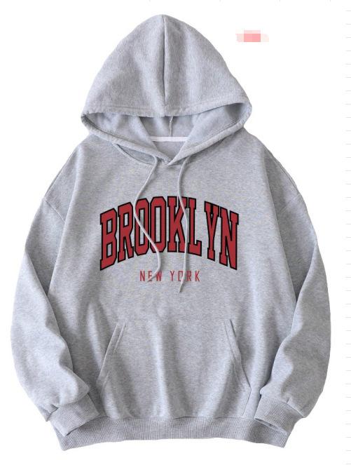 Casual Sports Sweater Fleece Hooded Sports Sweater Women's Large Size Autumn and Winter Models