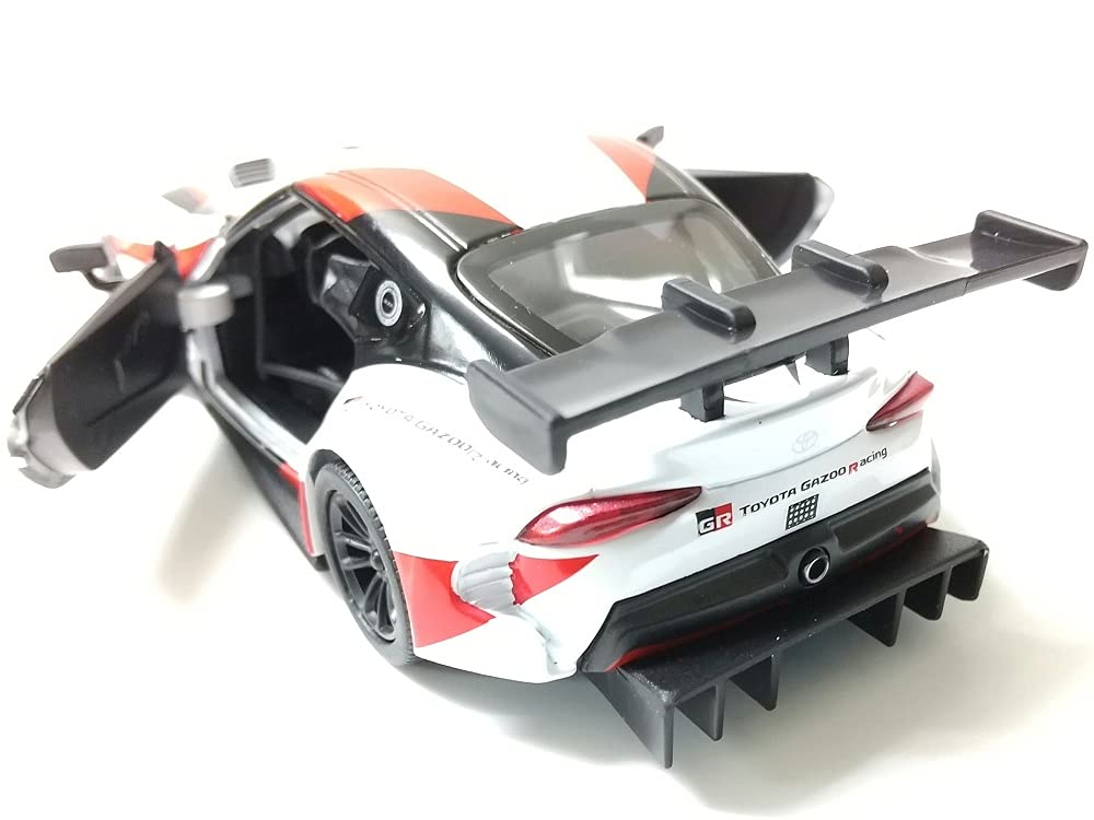 Kinsmart Toyota GR Supra Racing Concept scale diecast model car in white 1/36 (pull-back car)
