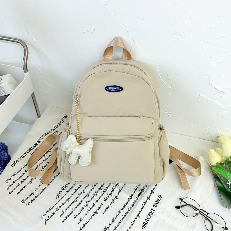 Lightweight Kids Simple Backpack With Color Block Design For School Learning