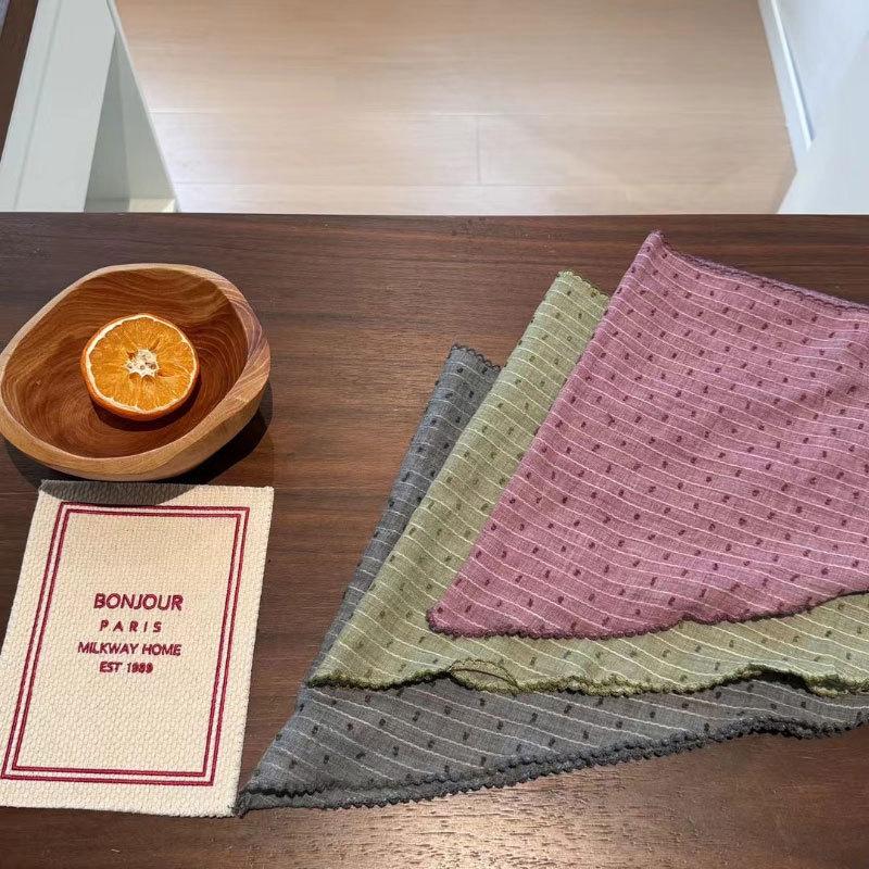 Japanese Retro Natural Cotton Linen Breathable Triangular Scarves With Decorative Covers Spring Summer Necklaces Accessories Wholesale