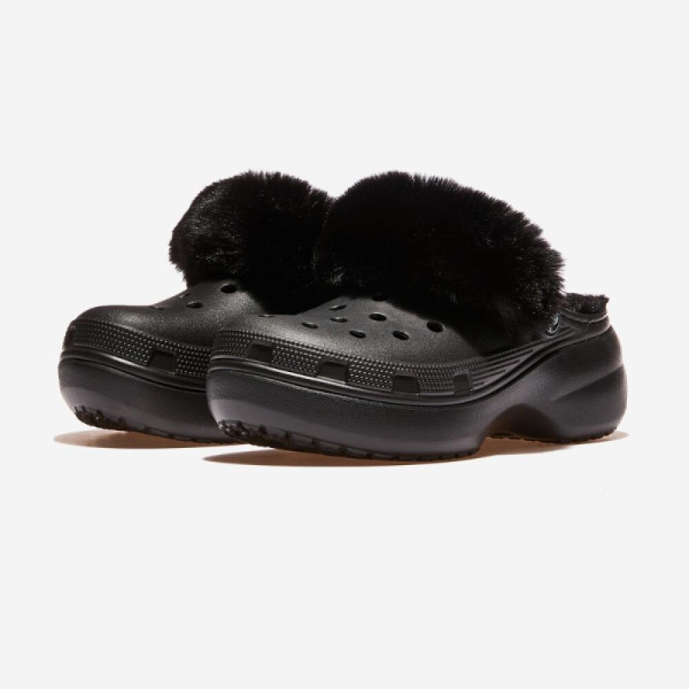 Crocs Classic Platform Fuzz Lined Clog