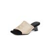 French Soft One-word Cool Slippers for Women To Wear 2025 Summer New Fish Mouth Open-toed Sandals